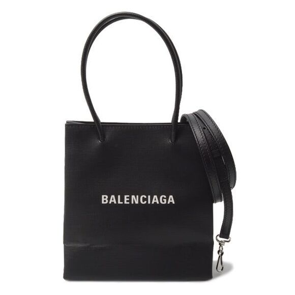 Balenciaga Leather Shopping Tote XXS Black 2WAY 572411 - Picture 1 of 6